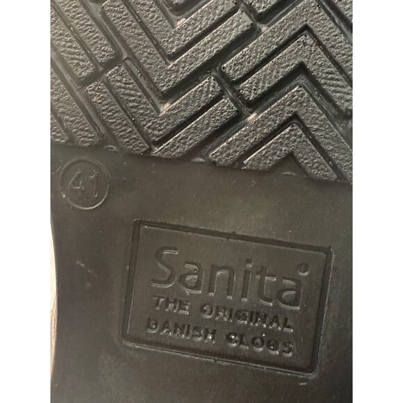 Sanita Koi Kora Embossed Leather Pewter Clogs EU 41 US 10 NEW Work Nurse Comfort - Picture 7 of 8